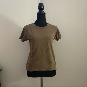 Brandy Melville Women's Khaki T-shirt